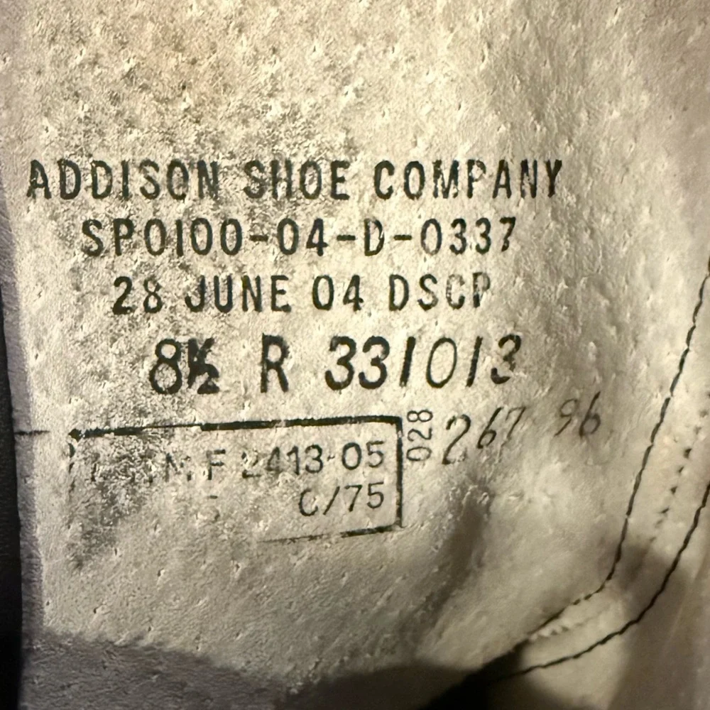 Addison Shoe Company Vintage Black Leather Steel Toe Boots Men’s 8.5 Women’s 10